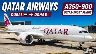 Qatar Airways A350-900 | Dubai to Doha | Amazing Service on an Ultra-Short Flight in Economy Class.