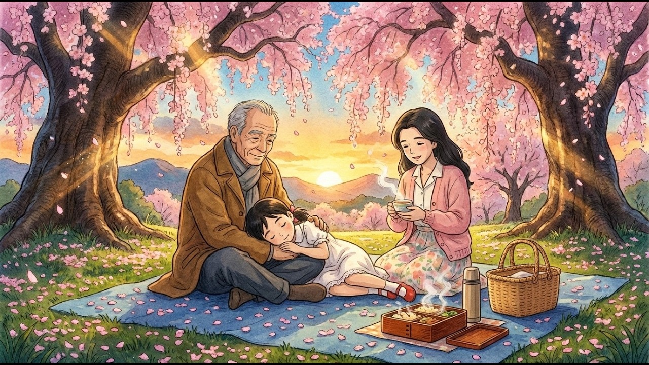 Cherry Blossom Day in a Japanese Village | Making Bento Under Sakura for Grandma | Ghibli Style ASMR