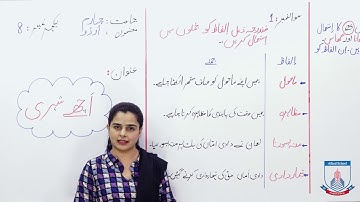 Class 4 - Urdu - Chapter 19 - Lecture 8 - Mashqi Sawalat - Allied School