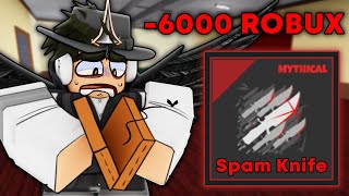 I Spent 6k Robux On Spam Knife in Ability Playground (The Better Roblox KAT)