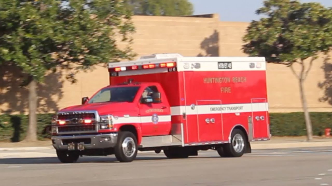 Huntington Beach Fire Department *NEW* ET 45 transporting - YouTube