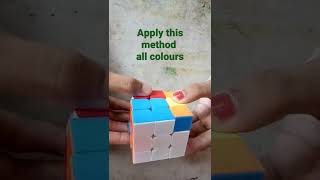 Second layer solving method of 3 by 3 Rubik's cube