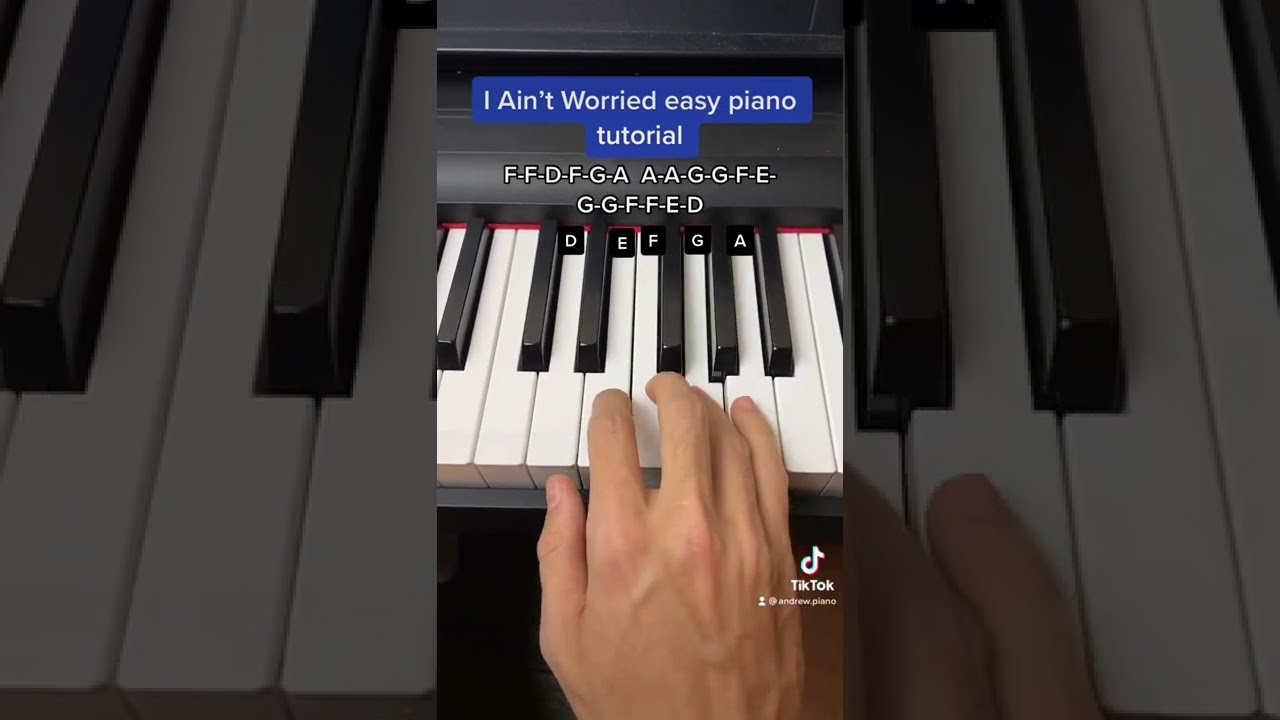 I Ain't Worried - One Republic (Top Gun: Maverick) easy piano tutorial!