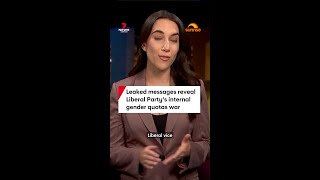 Leaked liberal party war about gender quota News