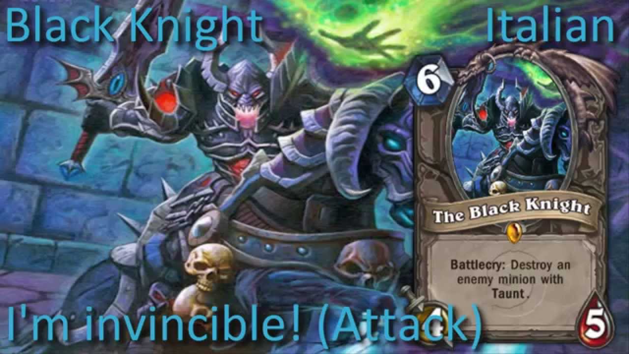 The Black Knight card sounds in 12 languages -Hearthstone - YouTube