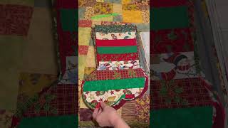 DIY Christmas Stockings #quiltedstocking #christmasdiy #shorts #beginnerfriendly #christmascrafts