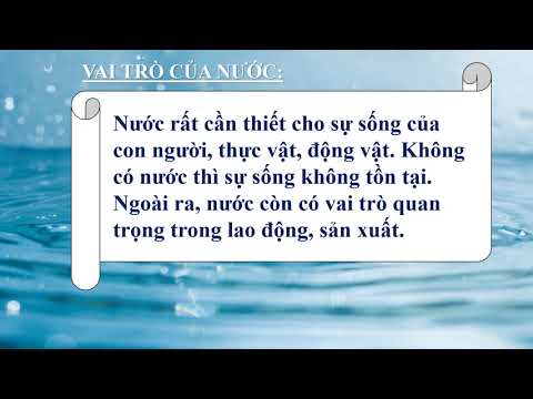 Tiết kiệm và bảo vệ nguồn nước