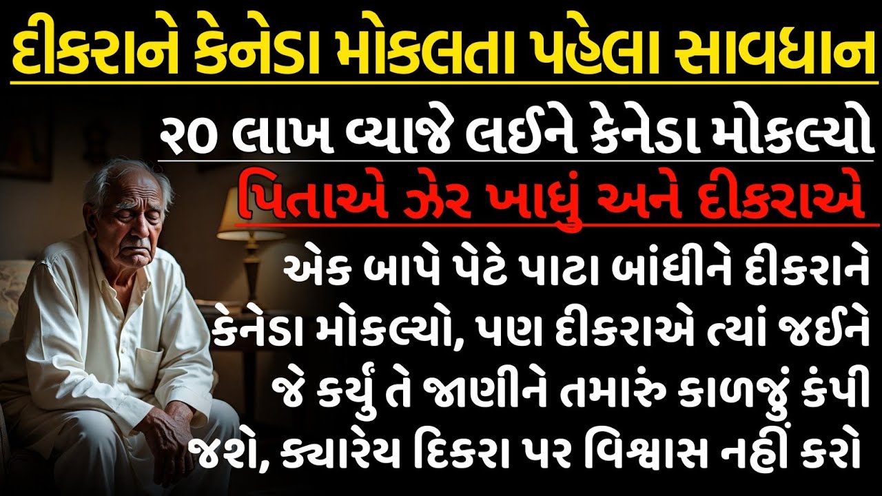 20 લાખ વ્યાજે લઈને દિકરાને કેનેડા મોકલ્યો, માં બાપ માટે લાલબત્તી સમાન કિસ્સો | Gujarati True Story |