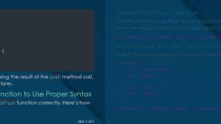 Why is my addTask function not working to push values onto my array?