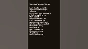 Thumbnail of Money,money,money-ABBA #music #lyrics #money #songlyrics #abba