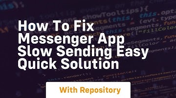 How to fix messenger app slow sending easy quick solution