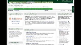 RefWorks 2. Creating a New Account