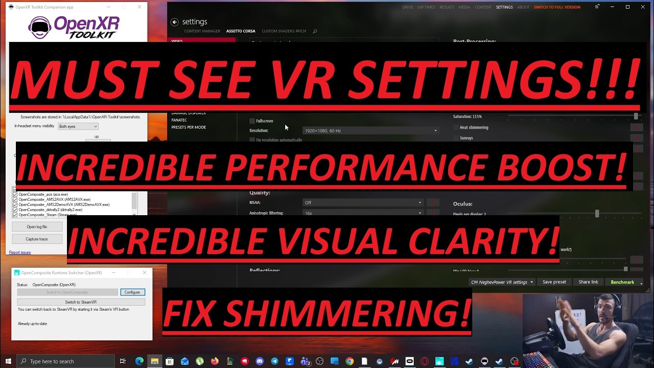 Best 2026 Quest 2 VR settings for Assetto Corsa | Fix shimmering