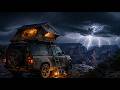 Sleep in the Storm 🌧️ Grand Canyon Rain & Range Rover Camping