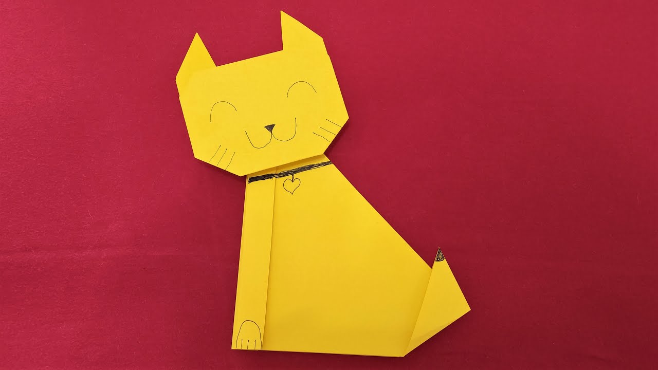 Mačka z papiera, skladačka, zábava pre deti,výrobky z papiera, veci z