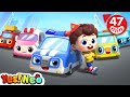 Five little cars rescue team  fire truck police car  kids songs  starhat neo  yes neo