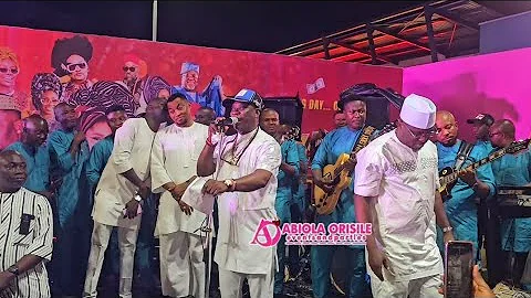 MOMENT K1 DE ULTIMATE SERENADES NOLLYWOOD STARS AT ENIOLA AJAO MOVIE "OWAMBE THIEVES" PREMIERE.