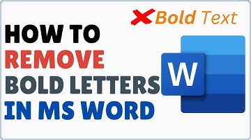 How to Remove Bold Letters in Word | Change Bold Text To Normal In Word