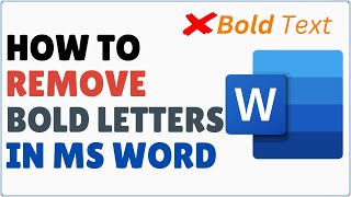 Download lagu How to Remove Bold Letters in Word | Change Bold Text To Normal In Word