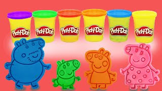 Create and Learn the Peppa Pig Family Play-Doh Molds | For Kids | Preschool Toddler Learning Video