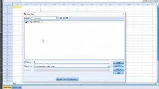 Opening data SPSS