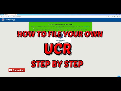 UCR is now open. How to file and pay your own UCR. Step by step Instructions.