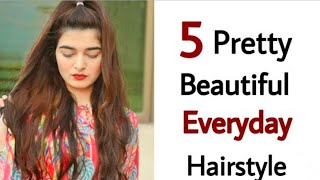 5 easy hairstyles for wedding/Everyday hairstyle for long medium short hair/ Hair style girl simple