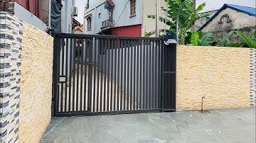 Cổng trượt tự động treo cao, kết hợp cánh trong cánh