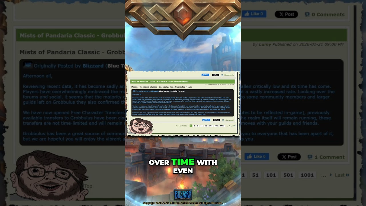 ALERT: Grobbulus Dying in WoW MoP Classic – Transfer FREE! 