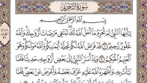 تلاوة رائعة ,  سورة التحريم , الشيخ وديع اليمني