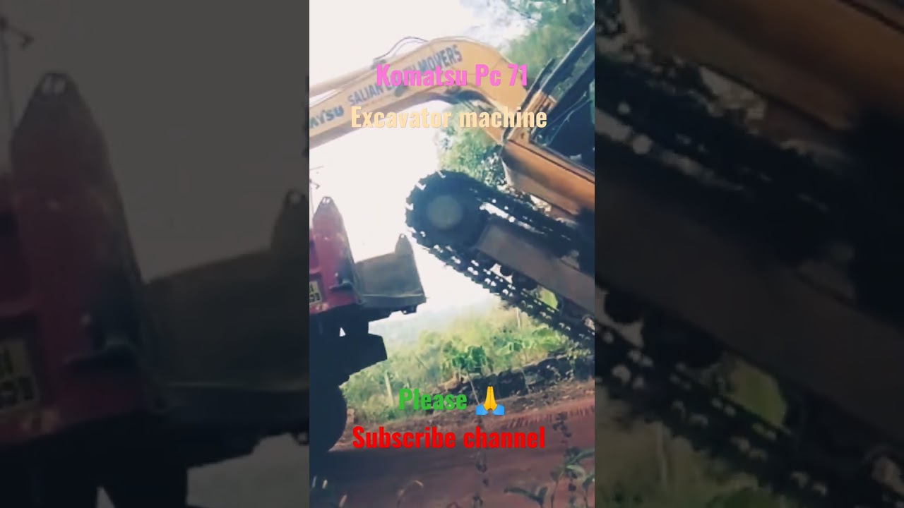 komatsu pc 71 excavator machine loading in truck 