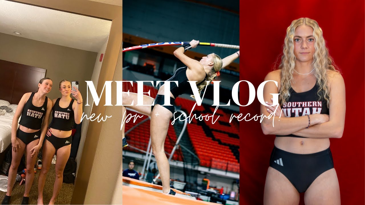 SCHOOL RECORD! | track meet vlog + jumping a pr + weekend in my life