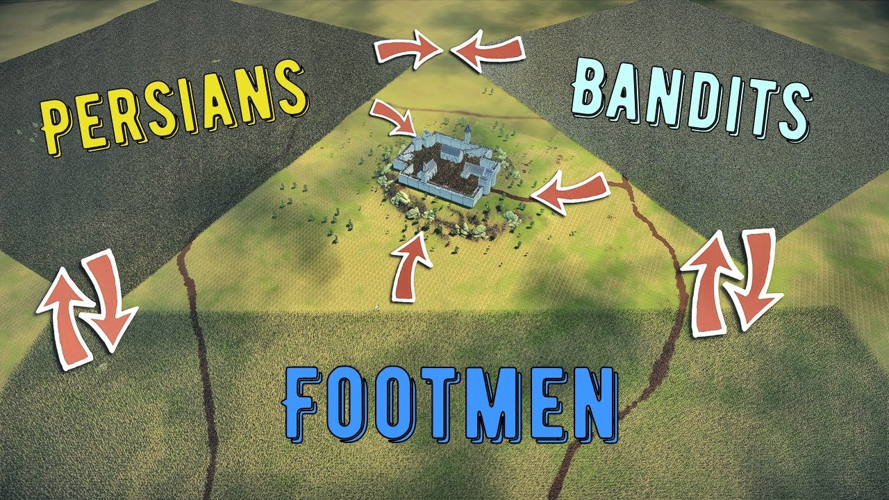 Battle Of 4 Armies: Footmen Vs Persians Vs Bandits Vs Roman Generals - UEBS 2