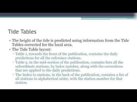 Navigation General - Tides and Tidal Currents