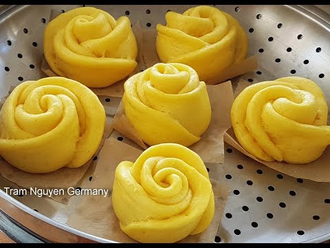 Video Bánh Bao Bí đỏ Hoa Hồng - Cách làm Bánh Bao Bí đỏ -... - youtube