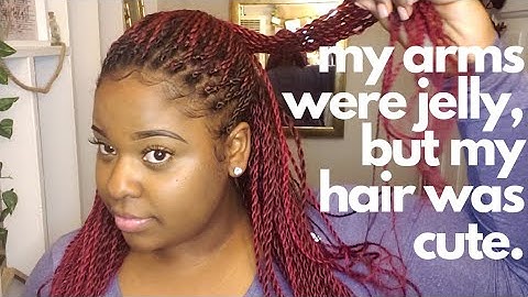 Extra Long Burgundy Senegalese Twists | super cute DIY🔥😍 | Beginner Friendly + Tension-free Grip