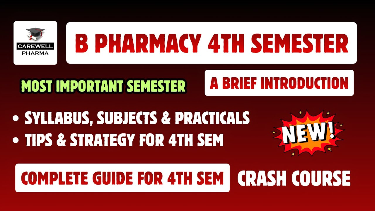 B Pharmacy 4th semester | Introduction | Syllabus | Subjects | Tips | Strategy | Carewell Pharma