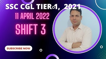 SSC CGL 2021 (11, APRIL, 2022, 3rd Shift) MATH SOLUTION | TIER -1 Solved By PANKAJ SIR