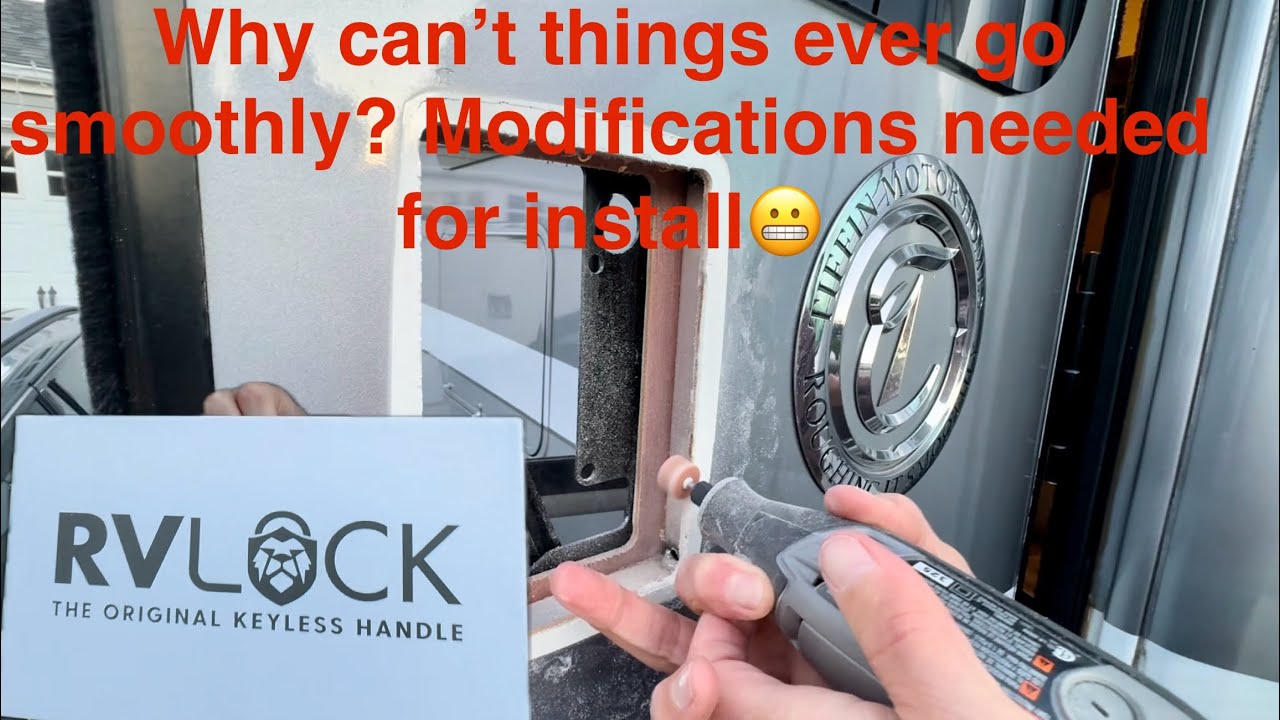 Установка замка для автодома