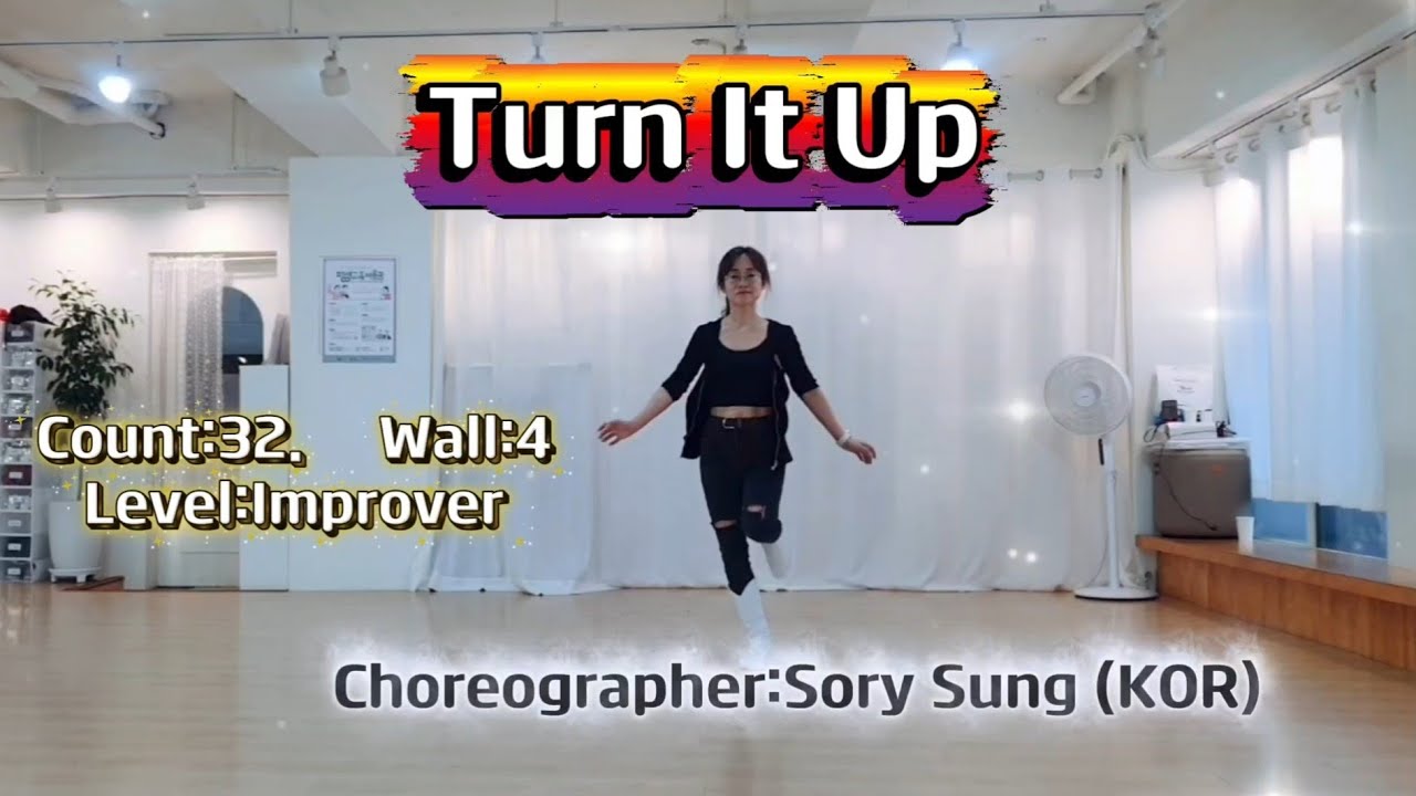 Turn it up/#improve/#턴 인 업/#초중급라인댄스