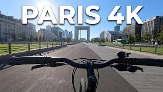 Paris Bike Ride in 4K 🚴 | Porte Maillot to La Défense | August 2026 | Paris Cycling POV