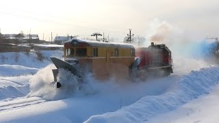 Борьба со снегом во главе СДП-М №3326 с ТЭМ18ДМ-568