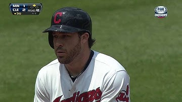 MIN@CLE: Kipnis drills an RBI double off the wall