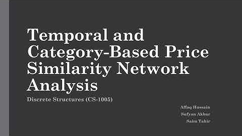 Temporal and Category-Based Price Similarity Network Analysis | Discrete Project Demo