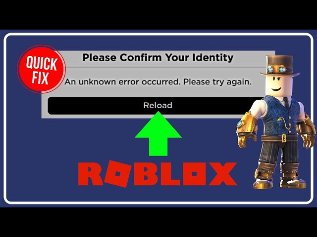 Fix roblox an unknown error occurred please try again