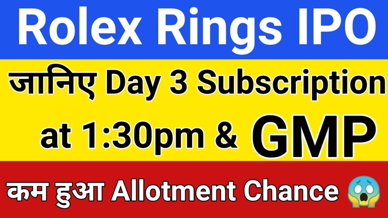 ROLEX RINGS IPO SUBSCRIPTION STATUS | IPO GMP | ALLOTMENT CHANCES - YouTube