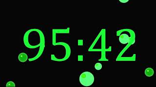 100 Minute Timer, without Music| Learn the Color Green| Colors| Animated Bubbles| Day 100