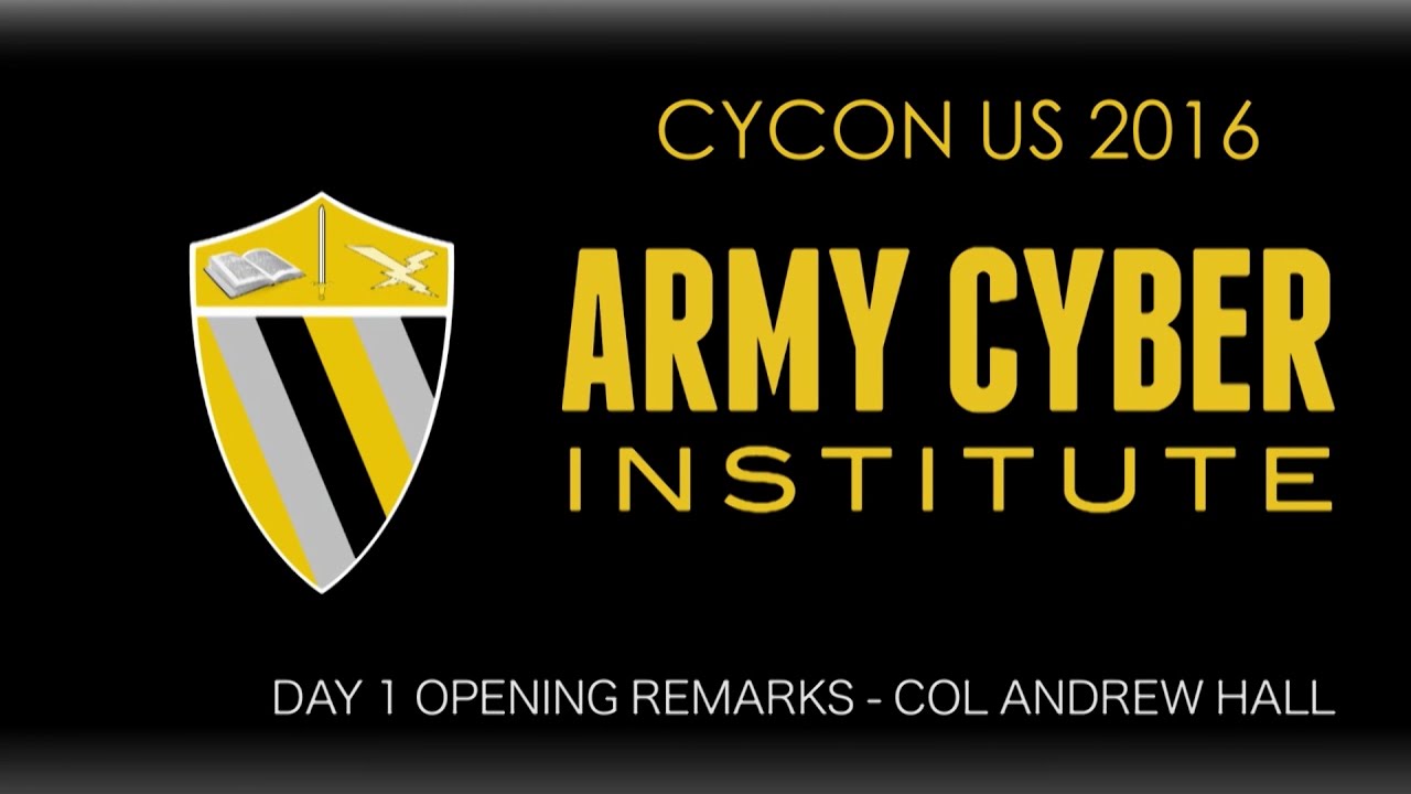 DAY 1 OPENING REMARKS - COL ANDREW O. HALL - YouTube