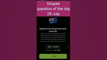 Dropee question of the day 28 july | Dropee question of the day@CryptoTechSunil