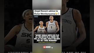 Angel Reese Tells Wembanyama How To Play... And It's PERFECTLY On Brand π#shorts